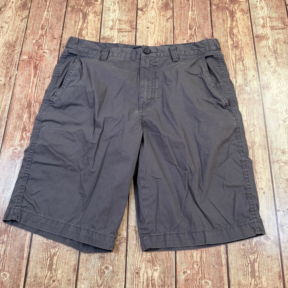 Marc Anthony Chino Shorts Mens Size 30 Gray Cotton Casual Pockets